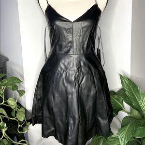 NWT Hot Topic Pleather Skater Dress